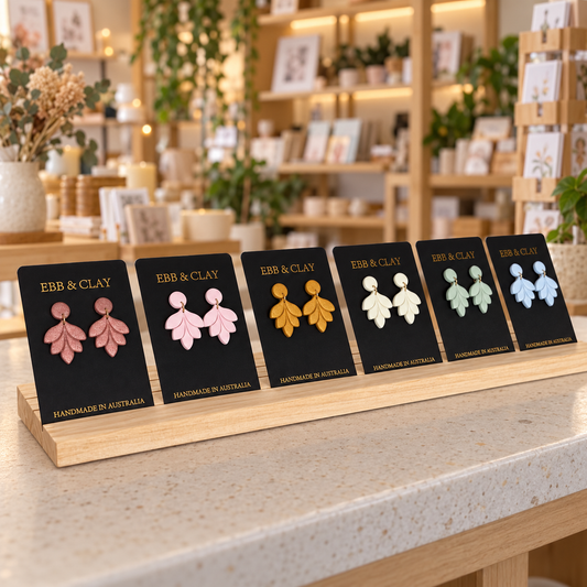Pastel Leaf Drops - 20 pairs